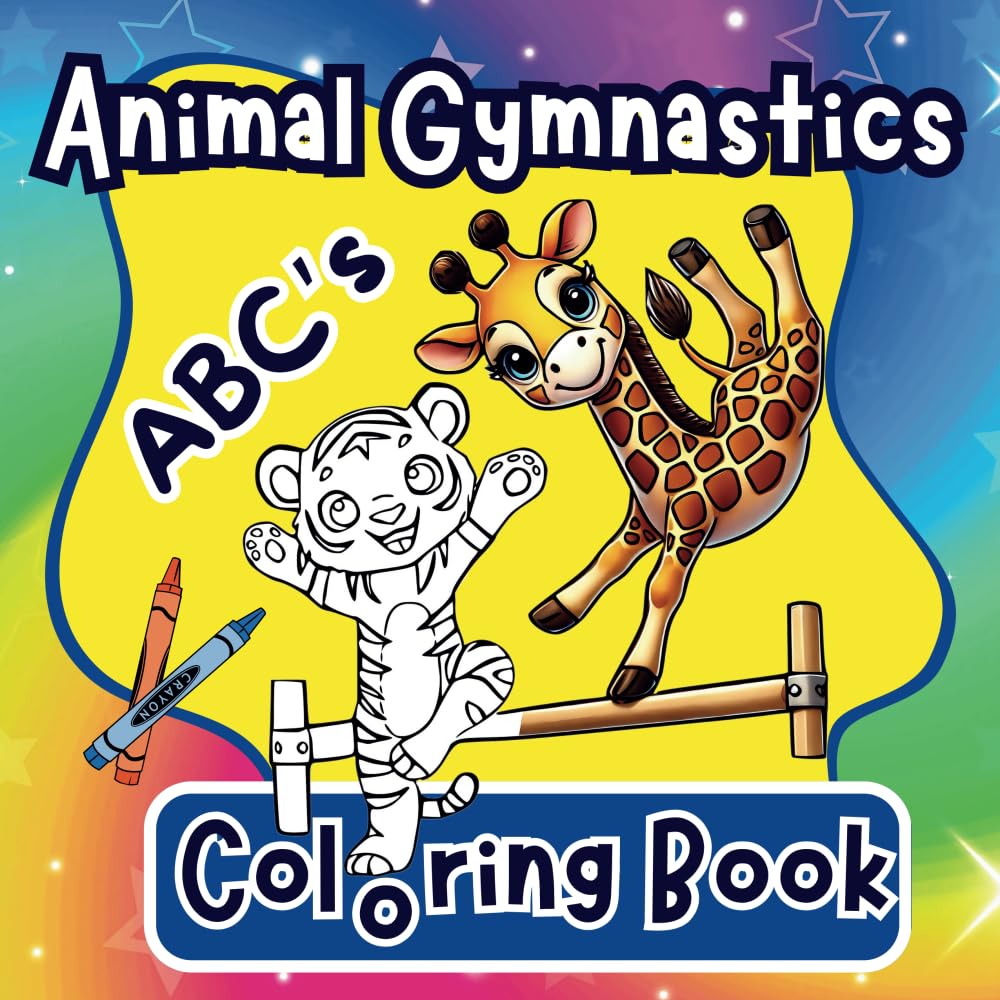 Animal Gymnastics ABC Coloring Book cover