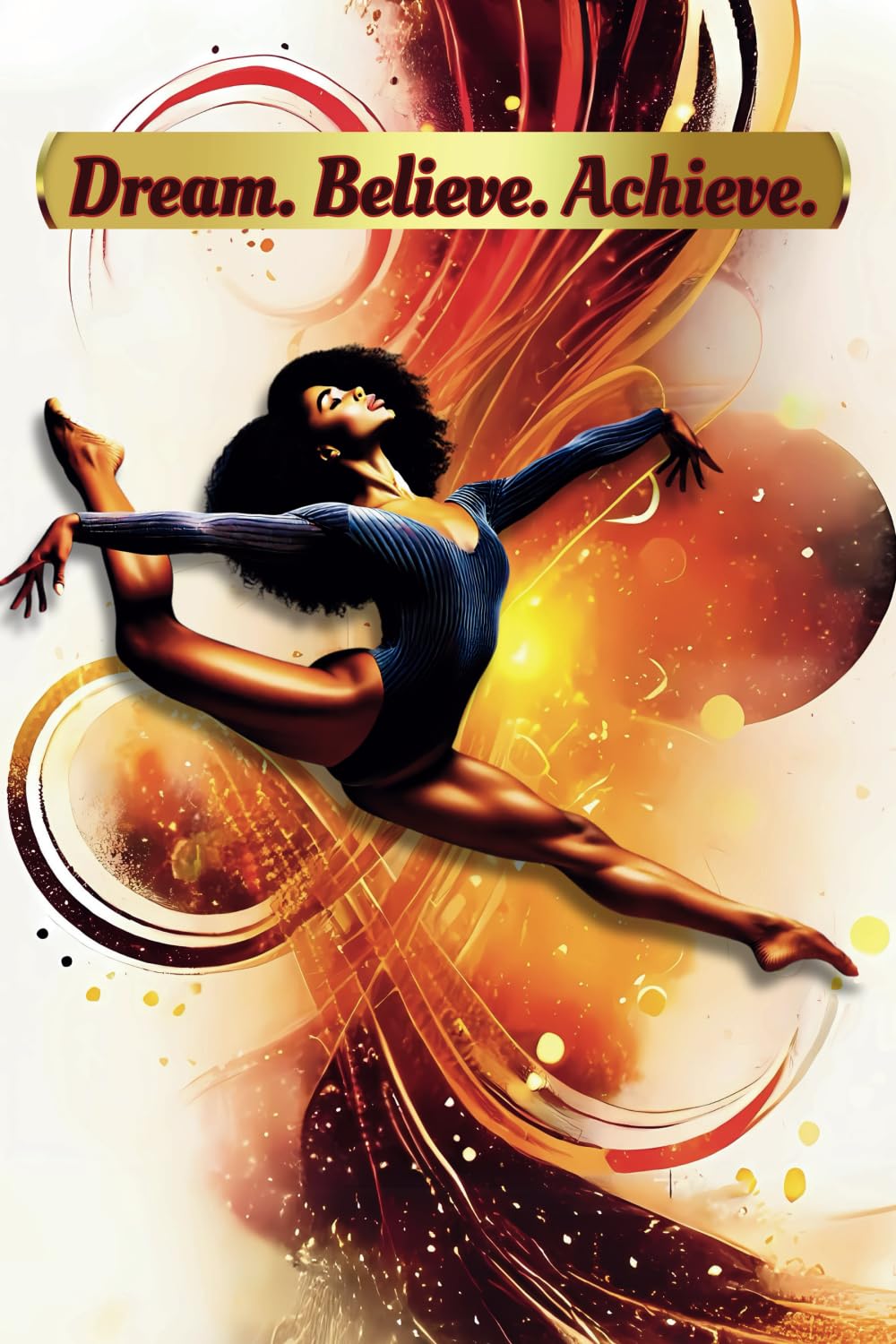 Dream Believe Achieve gymnastics journal cover